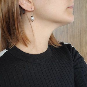 Silpada Sterling Silver "Light the Way" Pearl Earrings